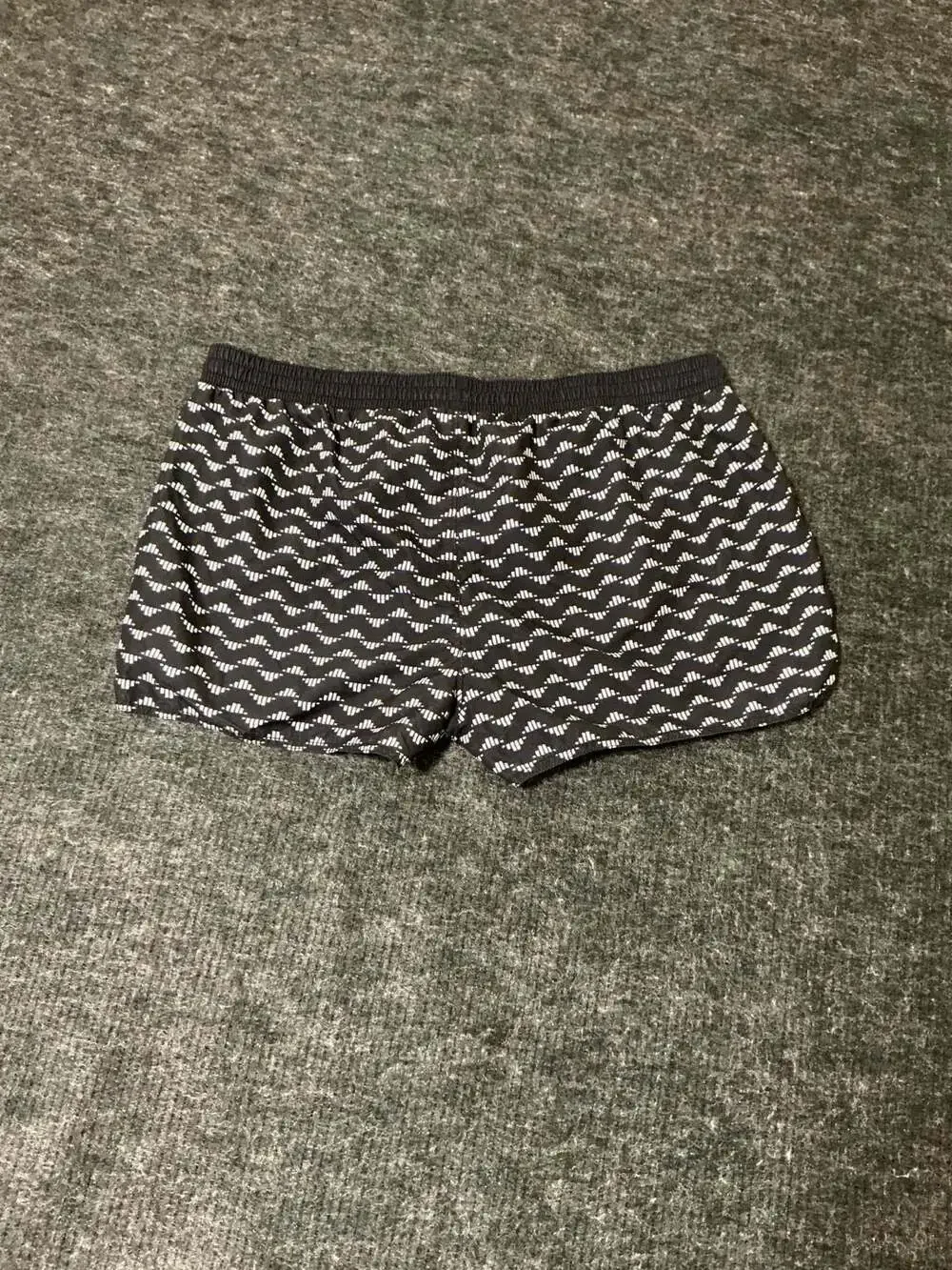 Old Navy Black and White Geometric Pattern Swim Shorts